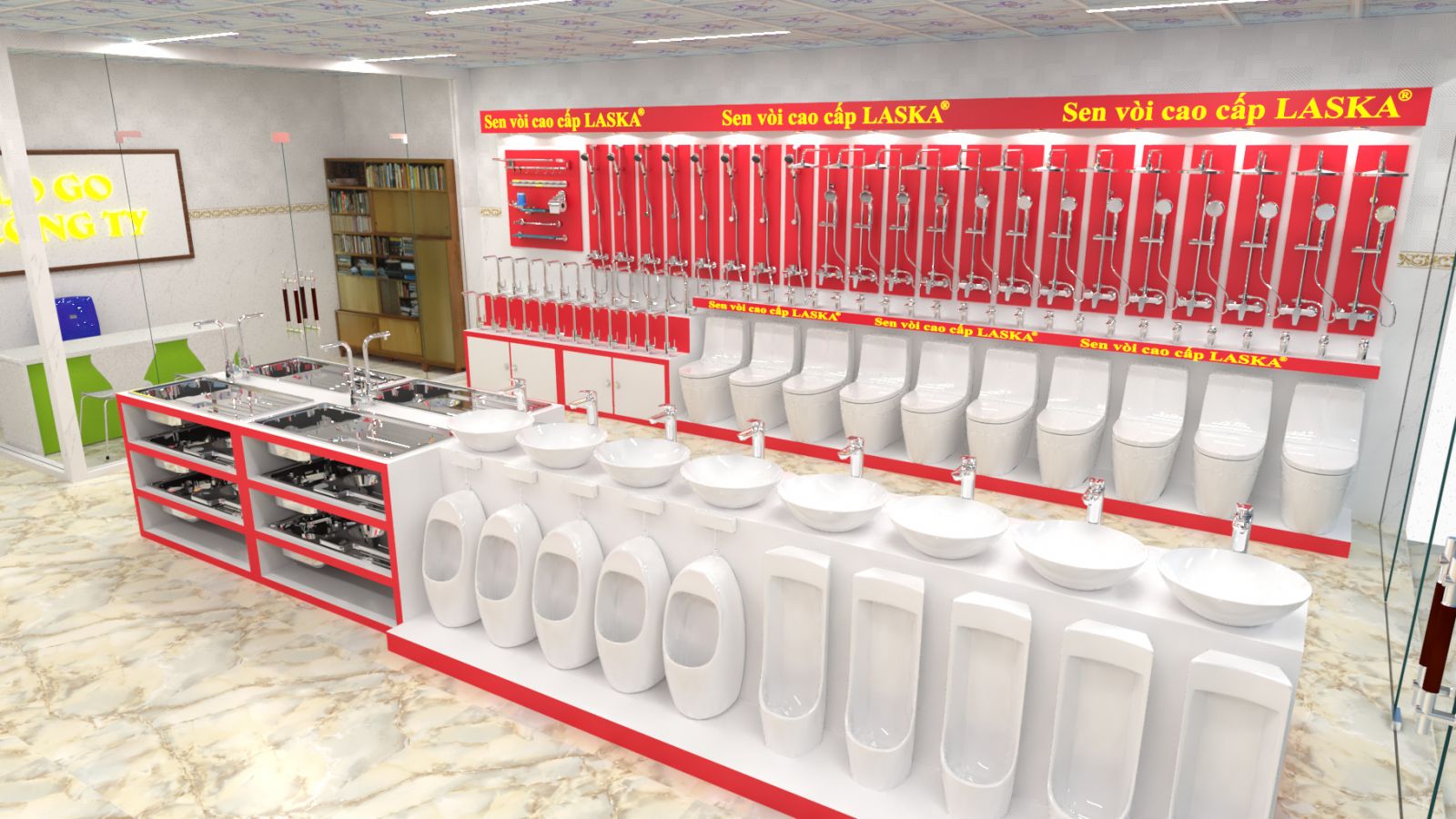 Thiết kế showroom trưng bày thiết bị vệ sinh