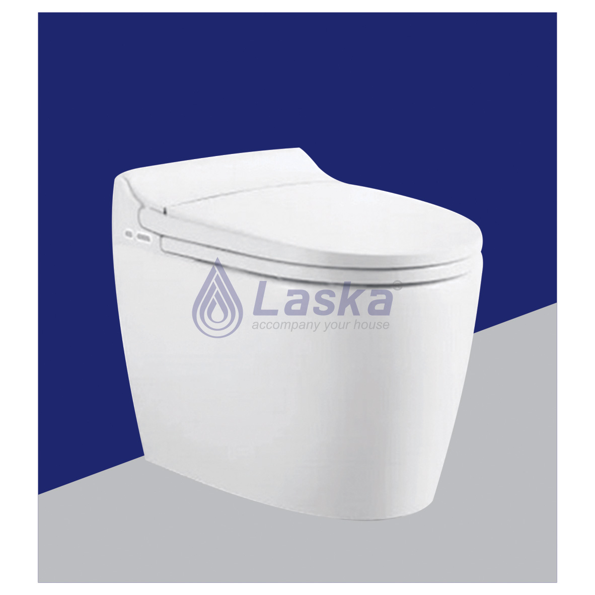 bồn cầu LKBC-TM01 cao cấp kết hợp nắp rửa điện tử đến từ thương hiệu thiết bị vệ sinh LASKA